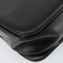 GUCCI Shoulder Bag Leather Black Gold Auth 155306-16