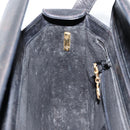 GUCCI Shoulder Bag Leather Black Gold Auth 155306-20