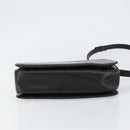 GUCCI Shoulder Bag Leather Black Gold Auth 155306-5