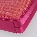 BOTTEGA VENETA INTRECCIATO Hand Bag Leather Pink Gold Auth 155308V-14