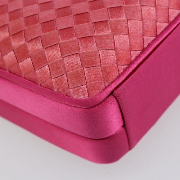 BOTTEGA VENETA INTRECCIATO Hand Bag Leather Pink Gold Auth 155308V