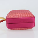 BOTTEGA VENETA INTRECCIATO Hand Bag Leather Pink Gold Auth 155308V-4