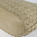 BOTTEGA VENETA INTRECCIATO Hand Bag Leather Beige Gold Auth 155309-15