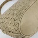 BOTTEGA VENETA INTRECCIATO Hand Bag Leather Beige Gold Auth 155309-16