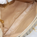 BOTTEGA VENETA INTRECCIATO Hand Bag Leather Beige Gold Auth 155309-10