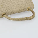 BOTTEGA VENETA INTRECCIATO Hand Bag Leather Beige Gold Auth 155309-7