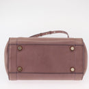 Salvatore Ferragamo Gancini Hand Bag Leather 2way Purple Gold Auth 155310-11