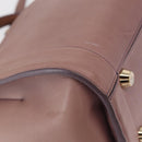 Salvatore Ferragamo Gancini Hand Bag Leather 2way Purple Gold Auth 155310-14