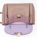 Salvatore Ferragamo Gancini Hand Bag Leather 2way Purple Gold Auth 155310-17