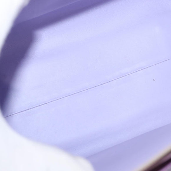 Salvatore Ferragamo Gancini Hand Bag Leather 2way Purple Gold Auth 155310