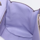 Salvatore Ferragamo Gancini Hand Bag Leather 2way Purple Gold Auth 155310-20