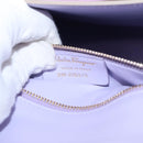Salvatore Ferragamo Gancini Hand Bag Leather 2way Purple Gold Auth 155310-25
