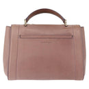 Salvatore Ferragamo Gancini Hand Bag Leather 2way Purple Gold Auth 155310-3