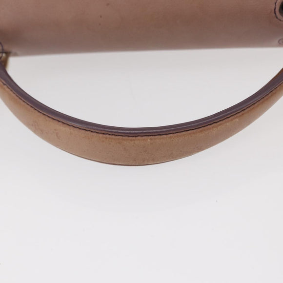 Salvatore Ferragamo Gancini Hand Bag Leather 2way Purple Gold Auth 155310