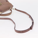 Salvatore Ferragamo Gancini Hand Bag Leather 2way Purple Gold Auth 155310-9