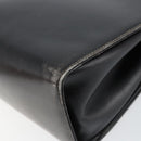 Salvatore Ferragamo Gancini Hand Bag Leather Black Gold Auth 155311-12