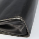 Salvatore Ferragamo Gancini Hand Bag Leather Black Gold Auth 155311-13