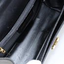 Salvatore Ferragamo Gancini Hand Bag Leather Black Gold Auth 155311-19