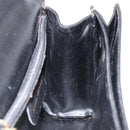 Salvatore Ferragamo Gancini Hand Bag Leather Black Gold Auth 155311-20