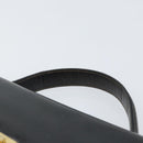 Salvatore Ferragamo Gancini Hand Bag Leather Black Gold Auth 155311-8