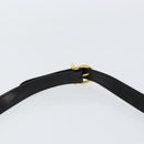 Salvatore Ferragamo Gancini Hand Bag Leather 2way Black Gold Auth 155312-15