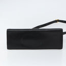 Salvatore Ferragamo Gancini Hand Bag Leather 2way Black Gold Auth 155312-5