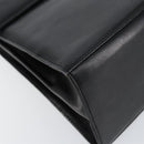 Salvatore Ferragamo Gancini Hand Bag Leather 2way Black Gold Auth 155312-16