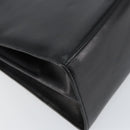 Salvatore Ferragamo Gancini Hand Bag Leather 2way Black Gold Auth 155312-18