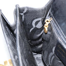 Salvatore Ferragamo Gancini Hand Bag Leather 2way Black Gold Auth 155312-21