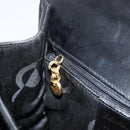 Salvatore Ferragamo Gancini Hand Bag Leather 2way Black Gold Auth 155312-22