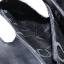 Salvatore Ferragamo Gancini Hand Bag Leather 2way Black Gold Auth 155312-23