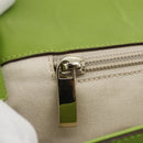 Salvatore Ferragamo Gancini Tote Bag Leather Green Gold Auth 155313-16