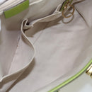Salvatore Ferragamo Gancini Tote Bag Leather Green Gold Auth 155313-22