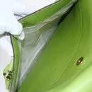 Salvatore Ferragamo Gancini Tote Bag Leather Green Gold Auth 155313-23