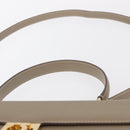 Salvatore Ferragamo Gancini Hand Bag Leather 2way Beige Gold Auth 155314-8