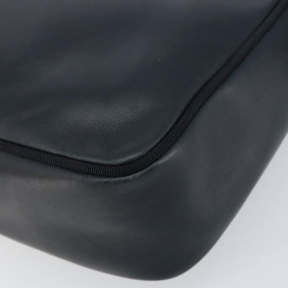 Salvatore Ferragamo Vala Shoulder Bag Leather Navy Gold Auth 155315