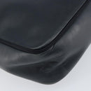 Salvatore Ferragamo Vala Shoulder Bag Leather Navy Gold Auth 155315-16