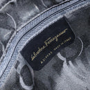 Salvatore Ferragamo Vala Shoulder Bag Leather Navy Gold Auth 155315-12