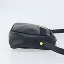 Salvatore Ferragamo Vala Shoulder Bag Leather Navy Gold Auth 155315-3