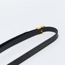 Salvatore Ferragamo Gancini Hand Bag Leather 2way Black Gold Auth 155316-9