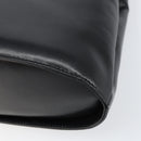 Salvatore Ferragamo Gancini Hand Bag Leather 2way Black Gold Auth 155316-17