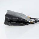 Salvatore Ferragamo Gancini Hand Bag Leather 2way Black Gold Auth 155316-3