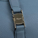 Salvatore Ferragamo Shoulder Bag Leather Blue Silver Auth 155317V-18