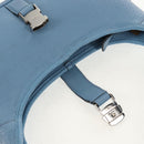 Salvatore Ferragamo Shoulder Bag Leather Blue Silver Auth 155317V-9