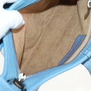 Salvatore Ferragamo Shoulder Bag Leather Blue Silver Auth 155317V-10