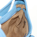 Salvatore Ferragamo Shoulder Bag Leather Blue Silver Auth 155317V-20