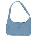 Salvatore Ferragamo Shoulder Bag Leather Blue Silver Auth 155317V-2