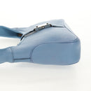 Salvatore Ferragamo Shoulder Bag Leather Blue Silver Auth 155317V-3