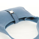 Salvatore Ferragamo Shoulder Bag Leather Blue Silver Auth 155317V-6