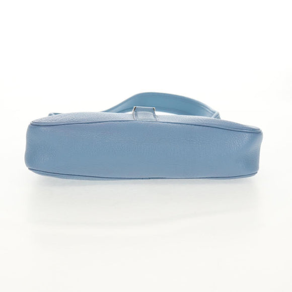 Salvatore Ferragamo Shoulder Bag Leather Blue Silver Auth 155317V